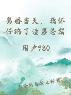 离婚当天，我怀仔踹了渣男总裁