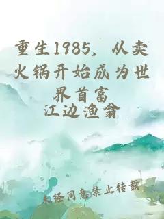 重生1985，从卖火锅开始成为世界首富