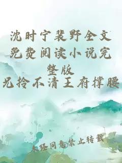 沈时宁裴野全文免费阅读小说完整版