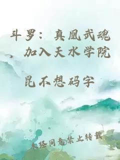 斗罗：真凰武魂，加入天水学院