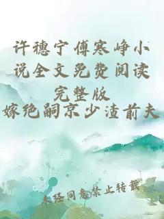 许穗宁傅寒峥小说全文免费阅读完整版