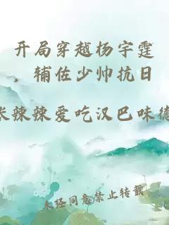 开局穿越杨宇霆，辅佐少帅抗日