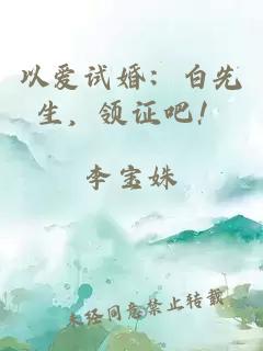 以爱试婚：白先生，领证吧！