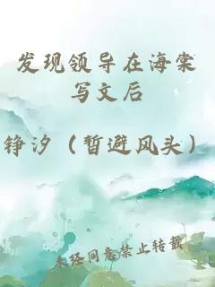 发现领导在海棠写文后