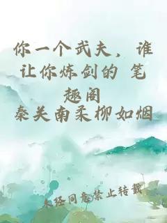 你一个武夫，谁让你炼剑的 笔趣阁