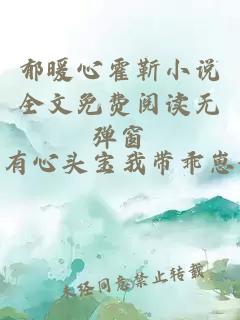 郁暖心霍靳小说全文免费阅读无弹窗