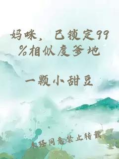妈咪，已锁定99%相似度爹地