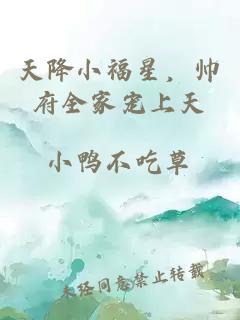 天降小福星，帅府全家宠上天