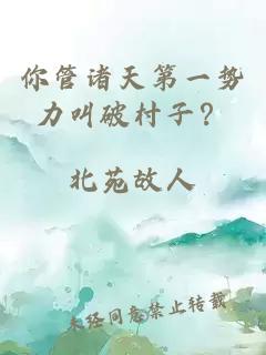 你管诸天第一势力叫破村子？