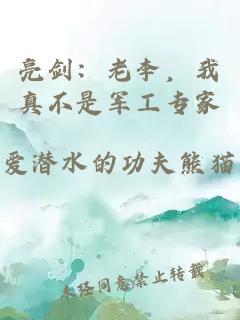 亮剑：老李，我真不是军工专家