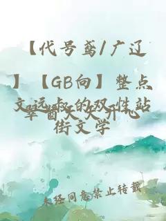 【代号鸢/广辽】【GB向】整点文远叔的双性站街文学
