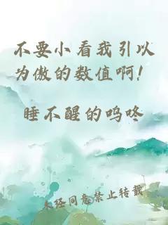 不要小看我引以为傲的数值啊！