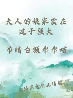 夫人的娘家实在过于强大